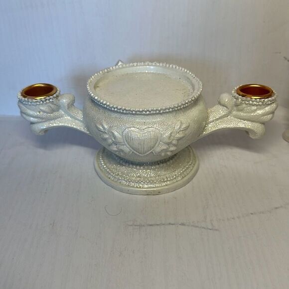 Victorian Style Unity Candle and Wedding Cake Topper - Picture 3 of 9